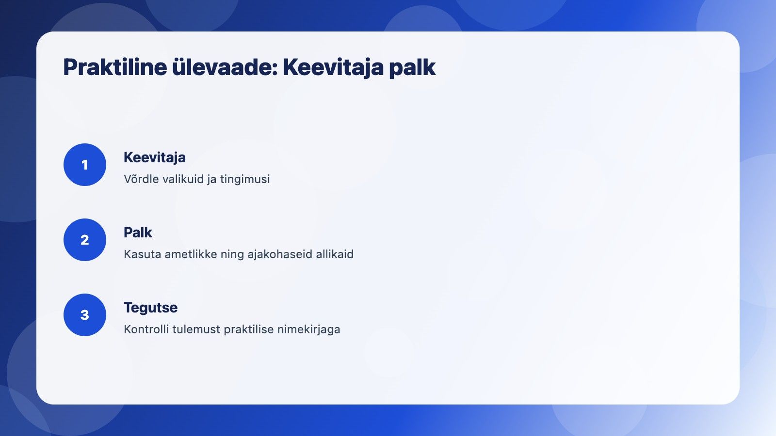 Visuaalne ülevaade: Keevitaja palk