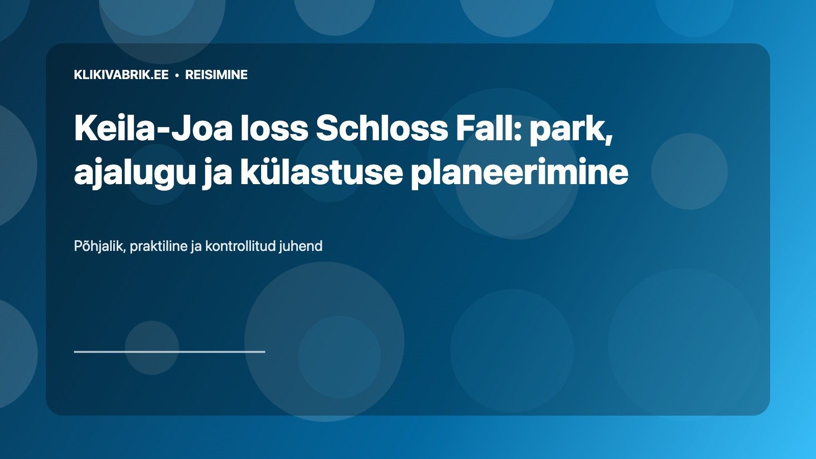 Keila-Joa loss Schloss Fall: park, ajalugu ja külastuse planeerimine