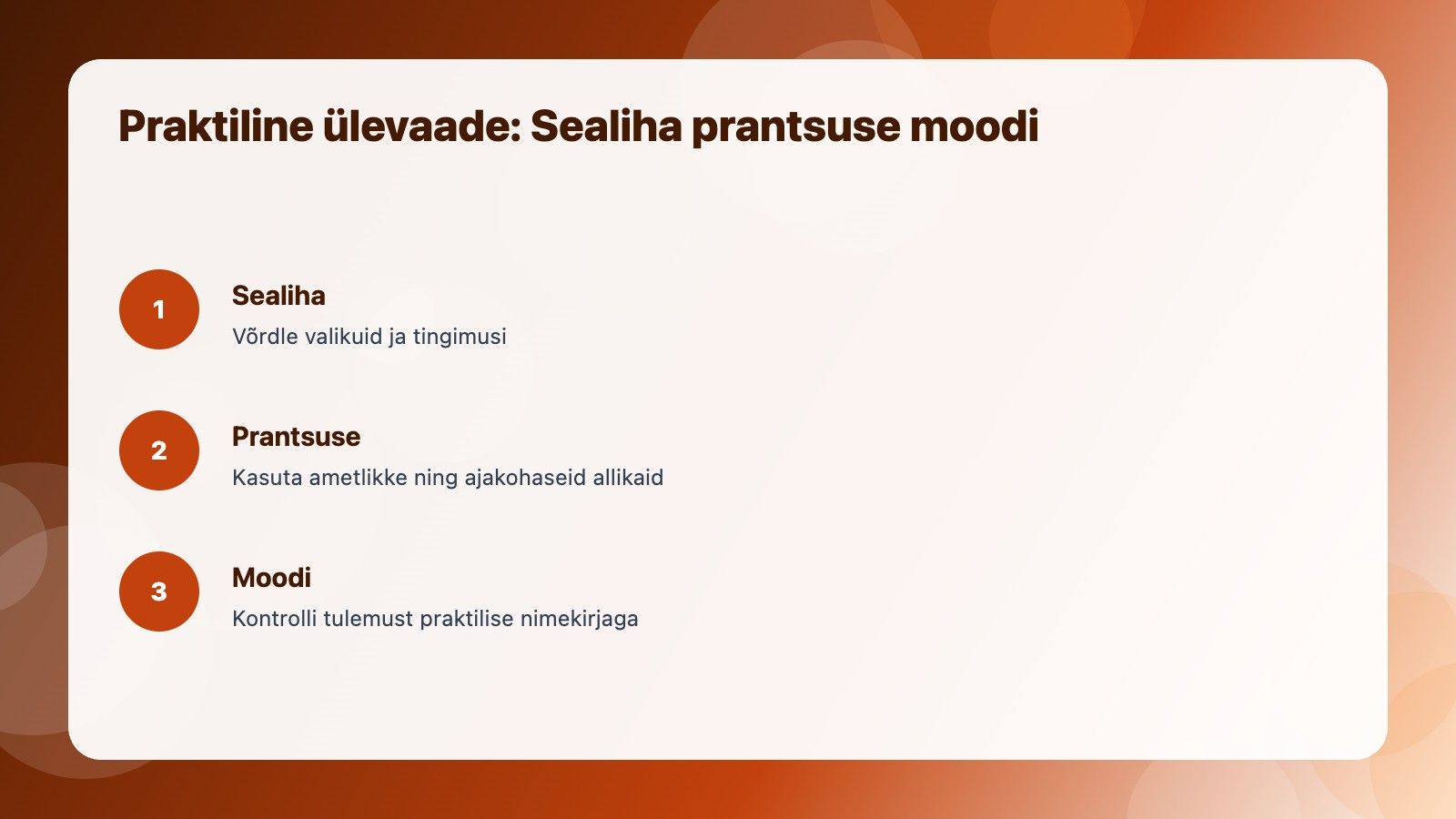 Visuaalne ülevaade: Sealiha prantsuse moodi