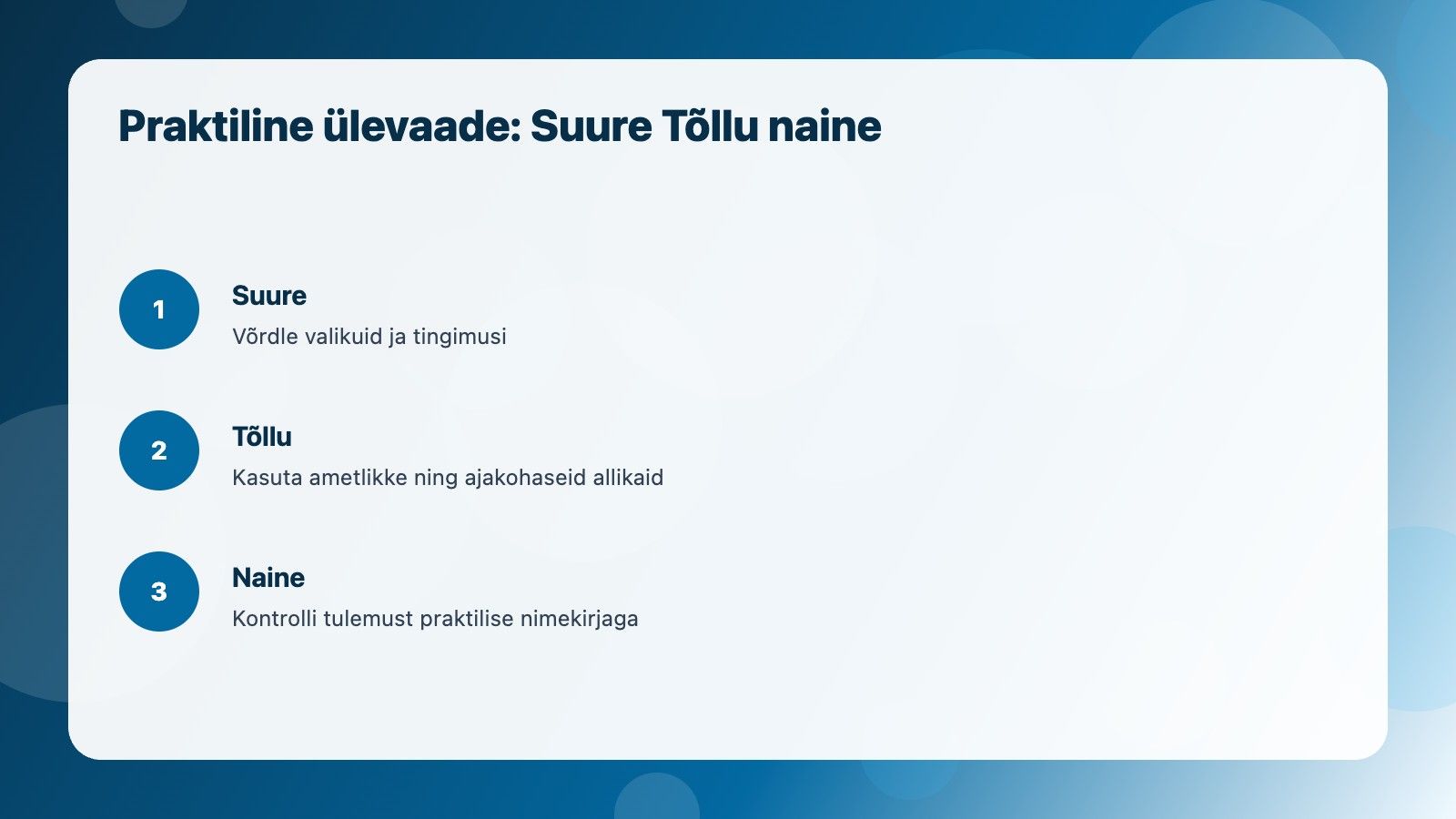 Visuaalne ülevaade: Suure Tõllu naine